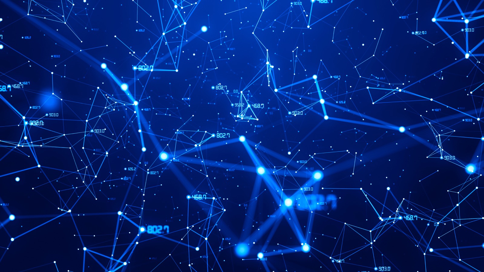 An abstract data network representing personal-data oversight under POPIA